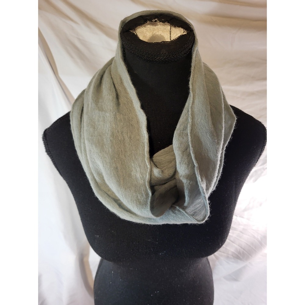 Restoration Hardware Light Blue 100% Cashmere Light Sheer Infinity Scarf